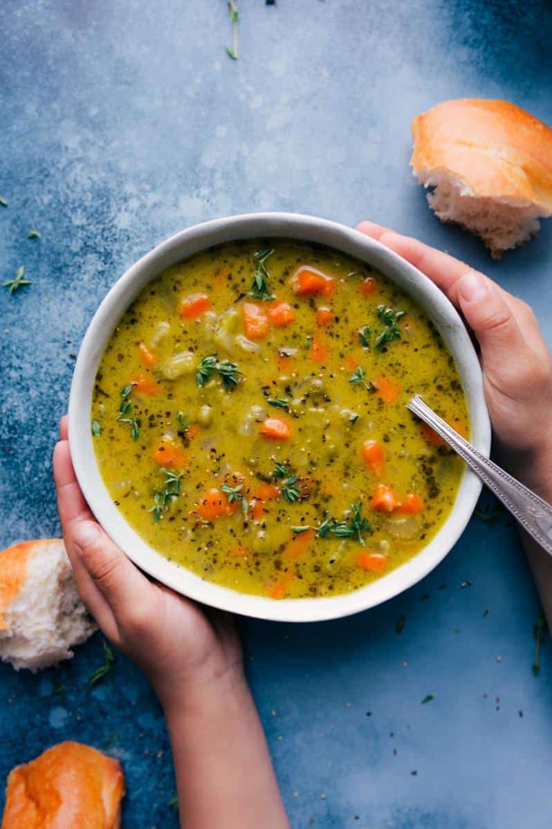  A cozy bowl of split pea soup on a chilly day is like a hug in edible form.