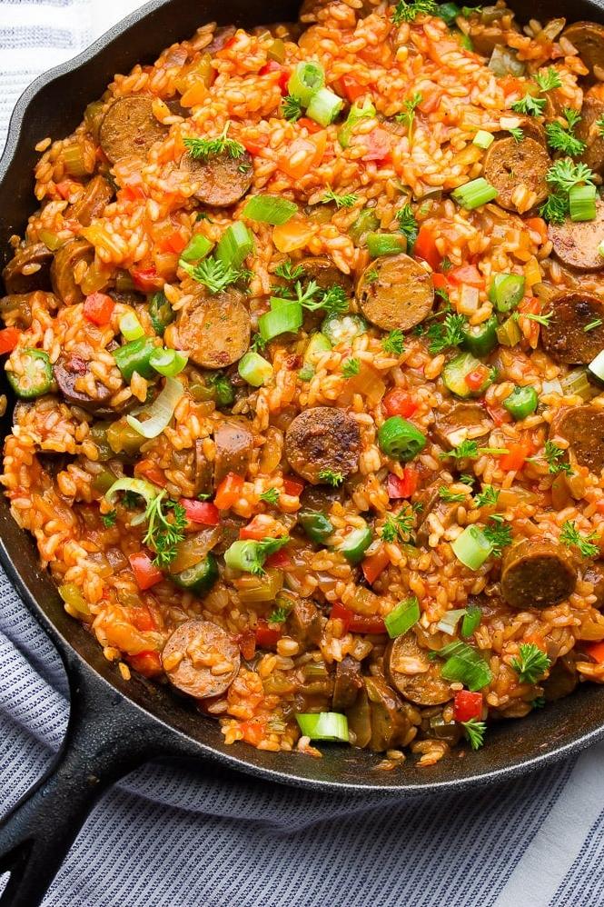 A cozy bowl of vegetarian jambalaya that's packed with flavor and comfort.