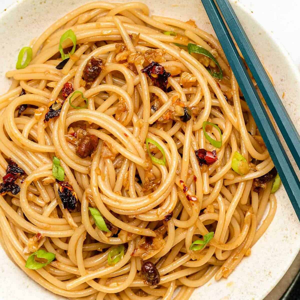  A delicious medley of vegetables and ginger sauce that make these Vegan Garlic Asian Noodles irresistible.