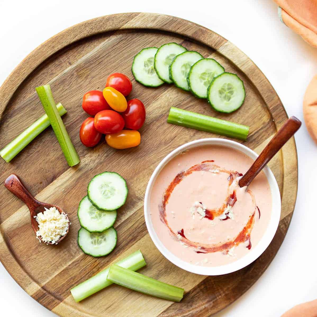  A healthier alternative to traditional Russian dressing for your veggies!