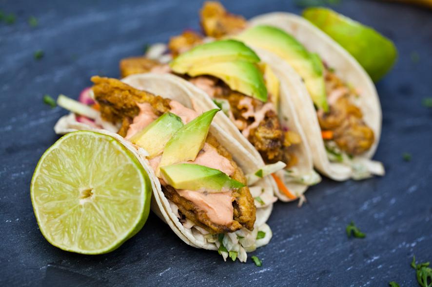  A little squeeze of lime juice brings out the bright flavors of these tacos.