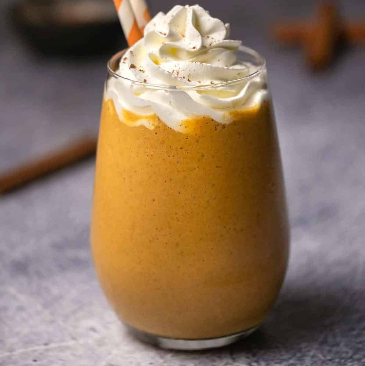  A perfect on-the-go breakfast, this smoothie is filled with plant-based protein and comforting pumpkin flavor.