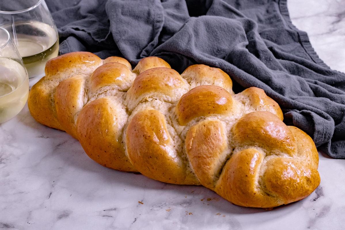  A slice of warm challah, slathered with vegan butter, is the ultimate comfort food.