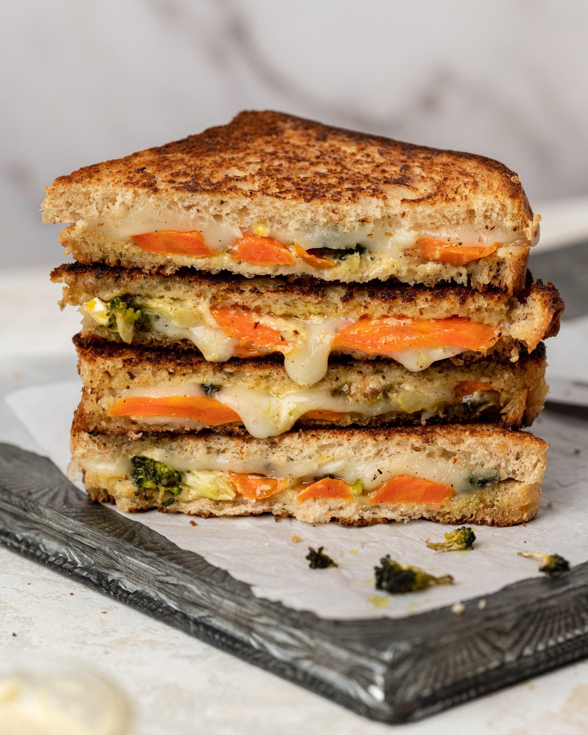  Add some fun to your meal with this bangin’ roasted vegetarian sandwich
