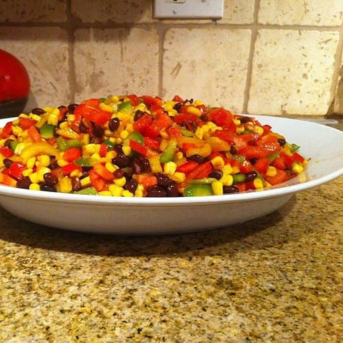 Aztec Black Bean Salad (Vegan, Low Fat)
