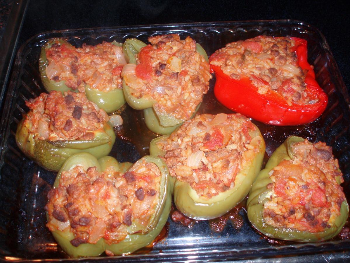  Bell peppers never looked so impressive until they were stuffed with Boca Crumbles