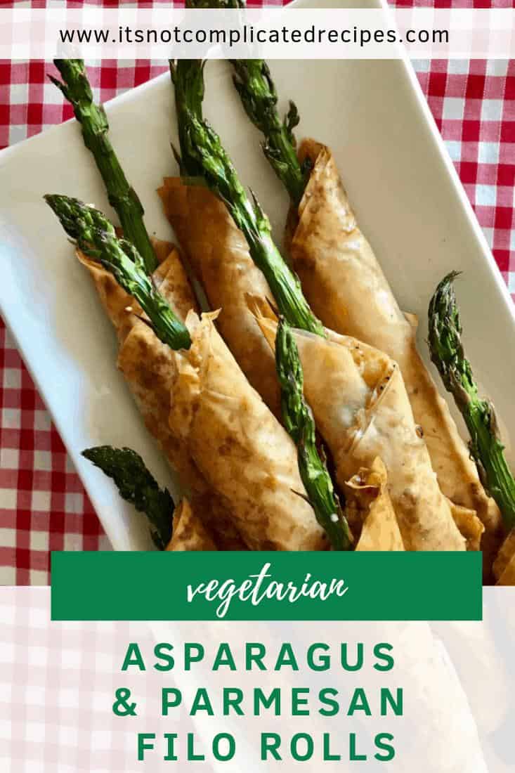  Chilling with my asparagus phyllo rolls!