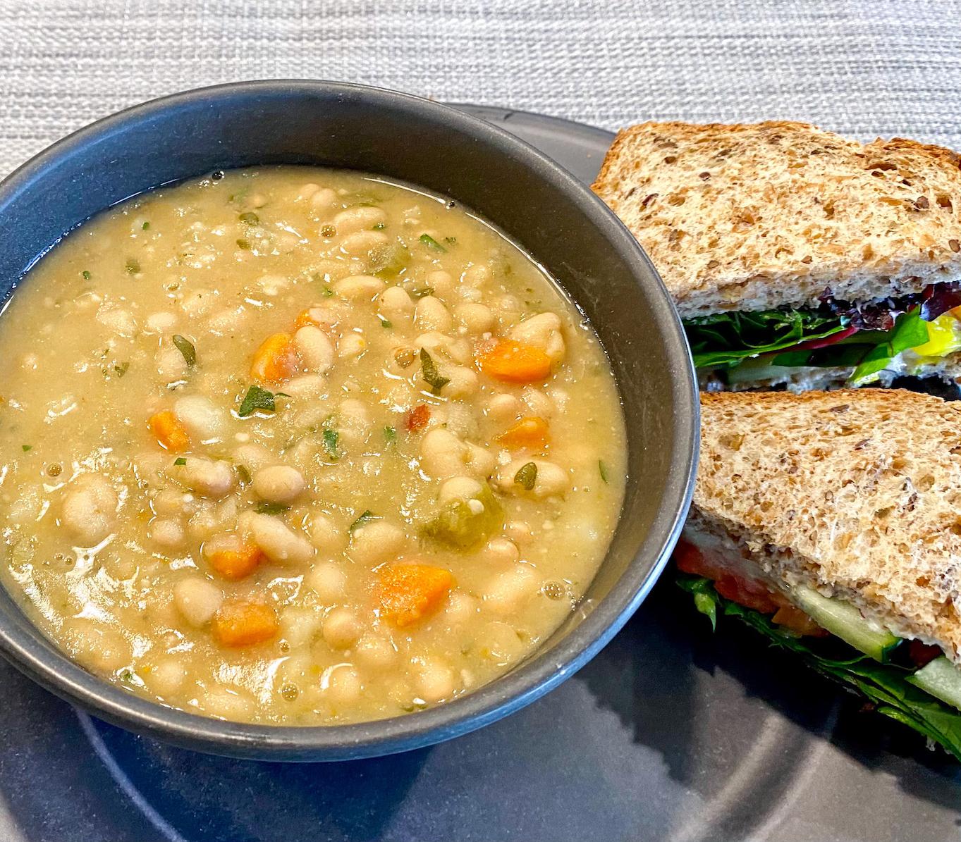  Creamy, comforting and packed with plant-based protein: Navy bean soup has it all.
