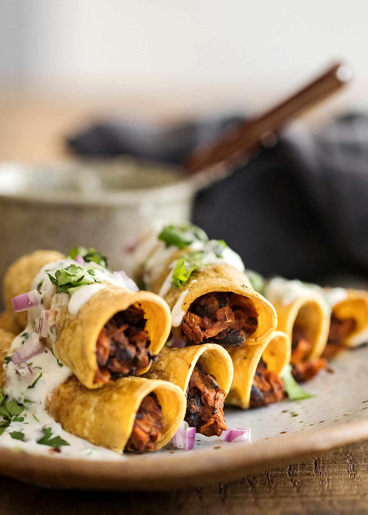  Creamy sweet potato, black beans, and melty cheese - a match made in heaven.