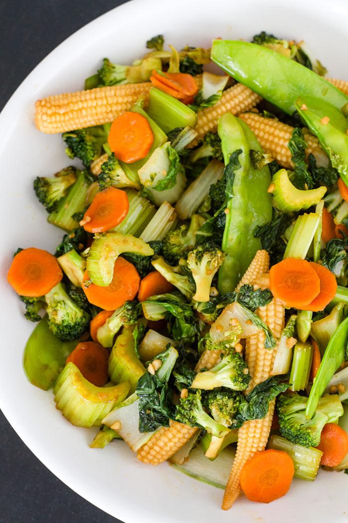  Crunchy carrots and zucchini add color and texture to this delicious stir-fry.