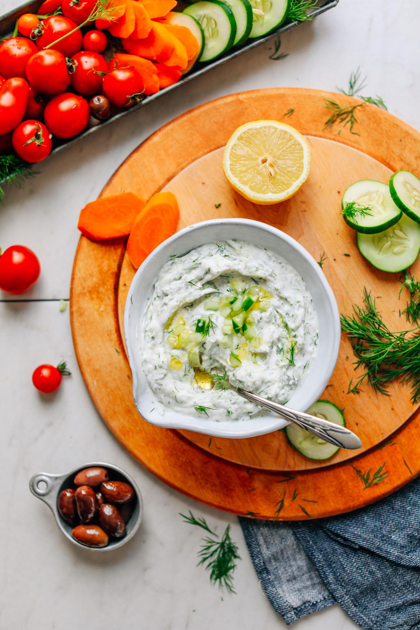  Dip, spread, or topping add-on, this Vegan Tzatziki does it all!