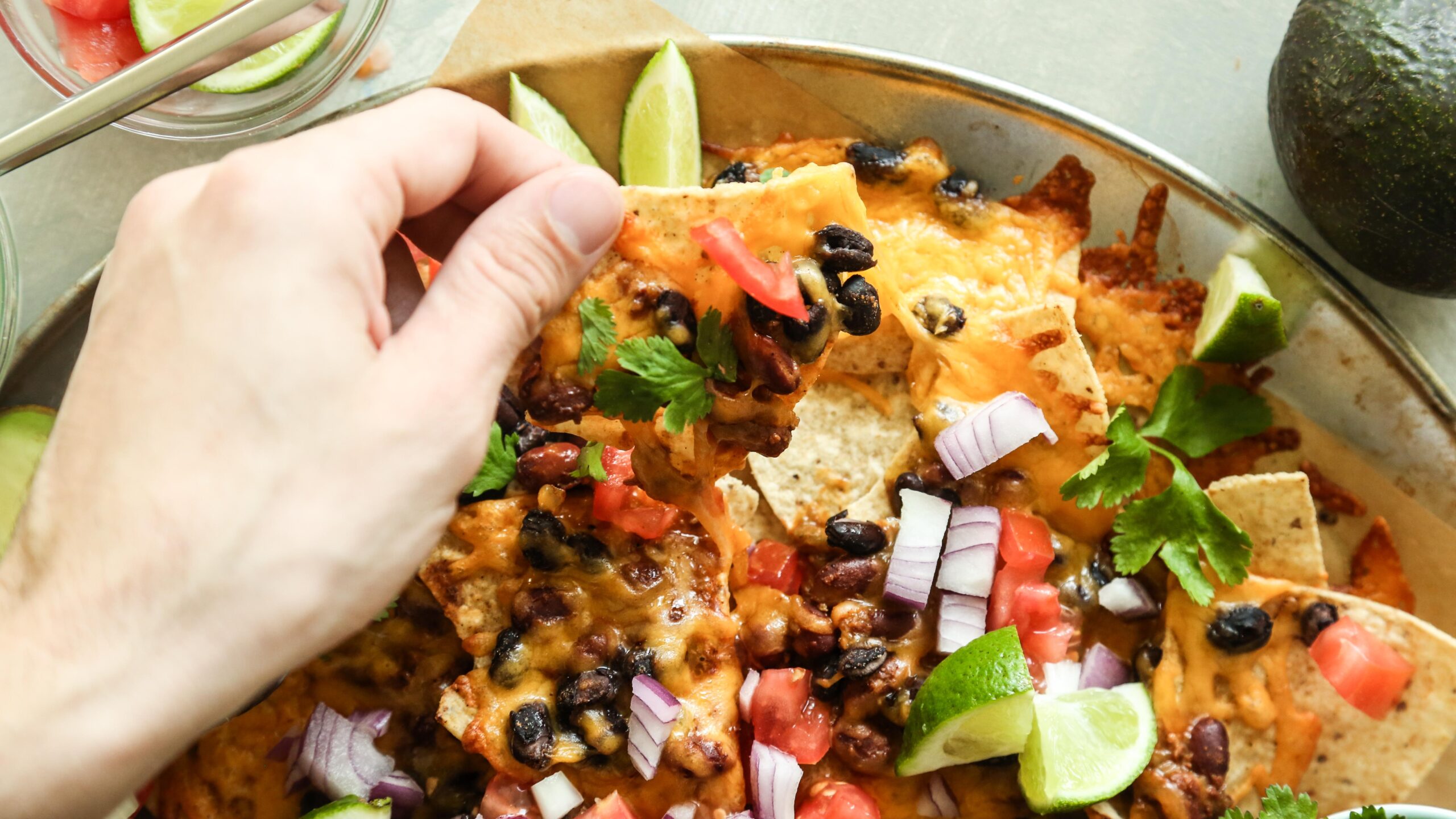  Dive into this mountain of flavorful and satisfying black bean nachos