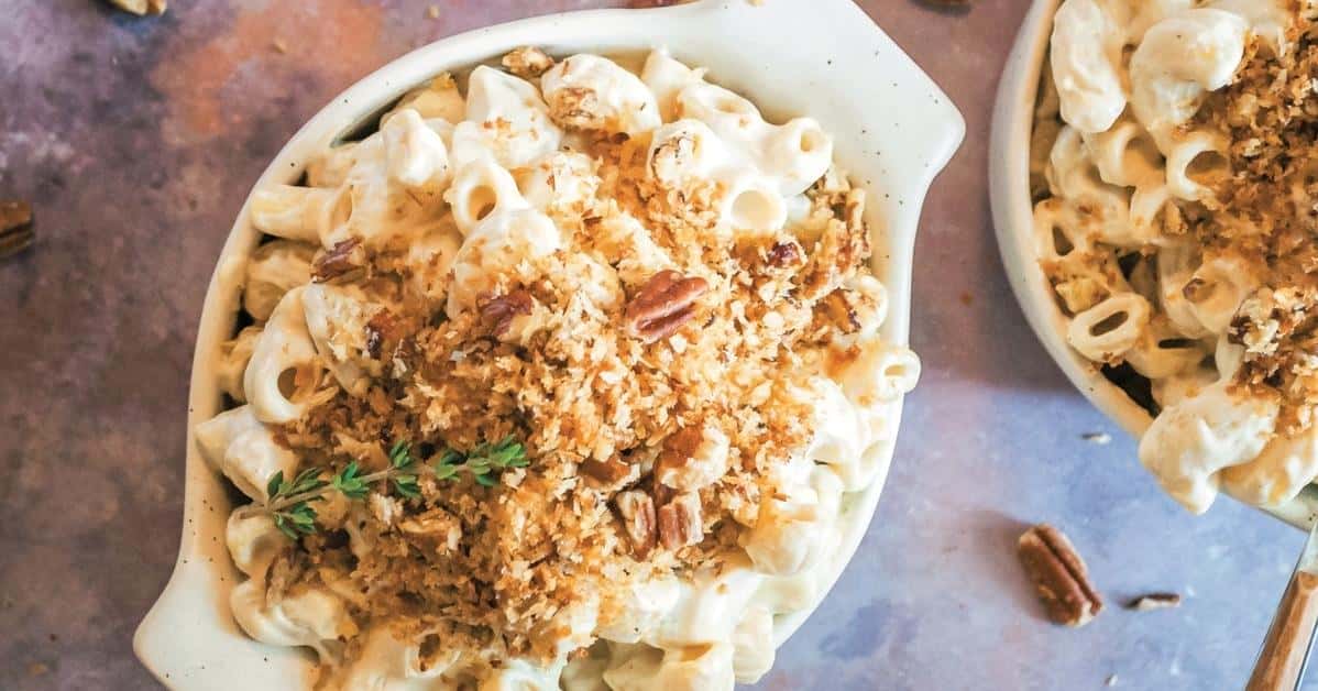  Don't let the lack of dairy fool you- this mac and cheese is just as indulgent and delicious as the classic version.