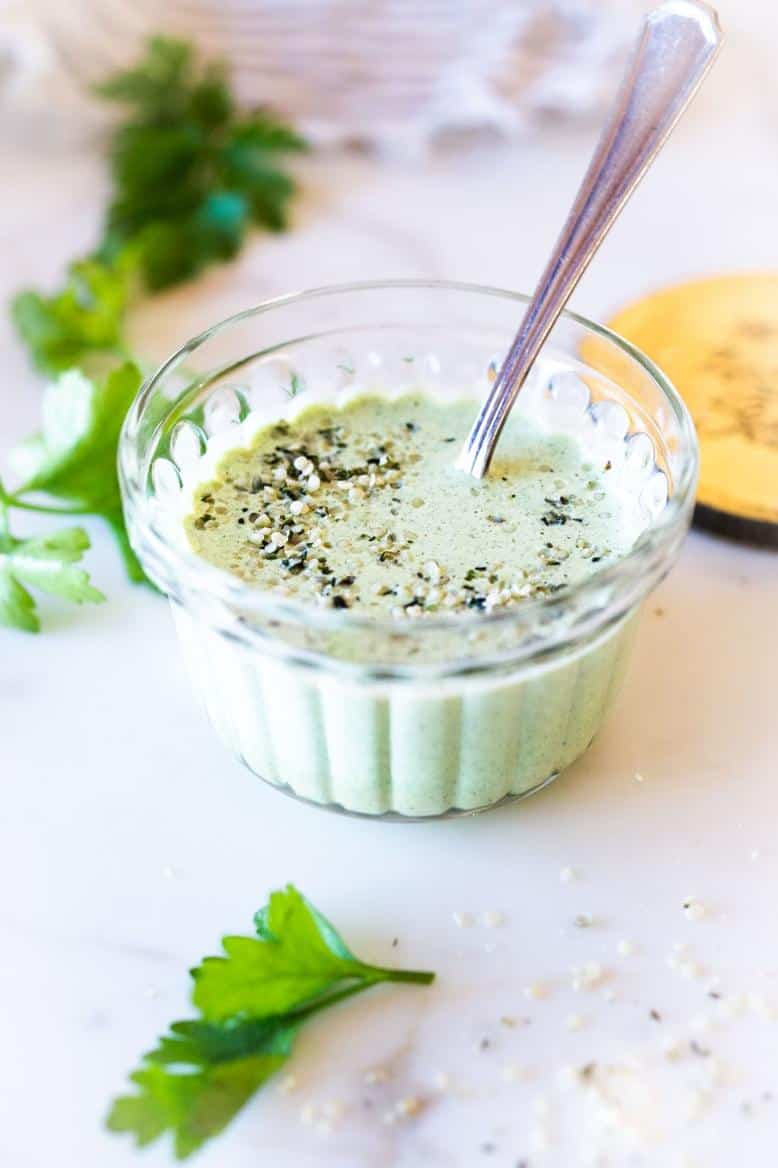  Double dip allowed with this guilt-free vegan dressing.