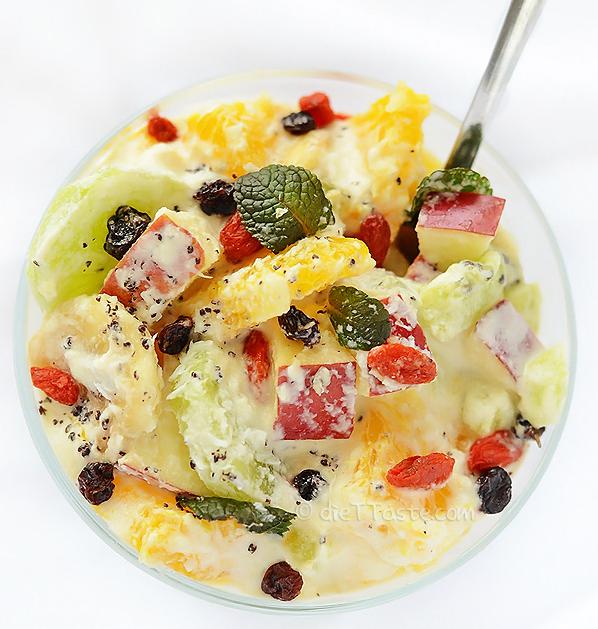  Eating the rainbow has never been more enjoyable than with this vibrant fruit salad.