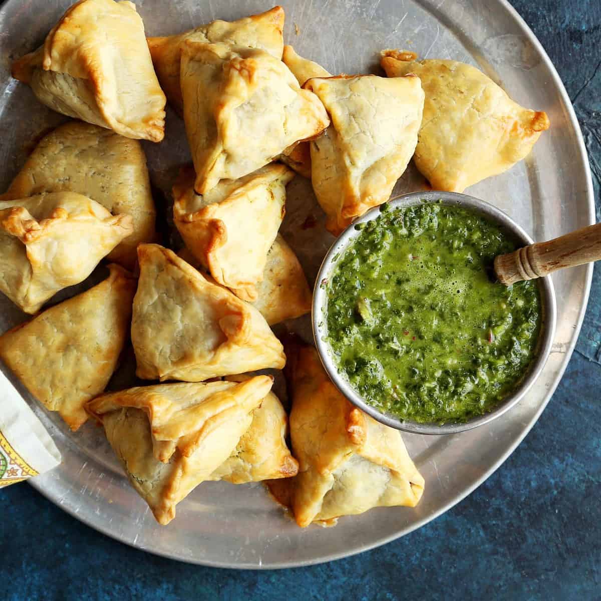  Fragrant spiced potato and pea filling wrapped in a perfectly made pastry.