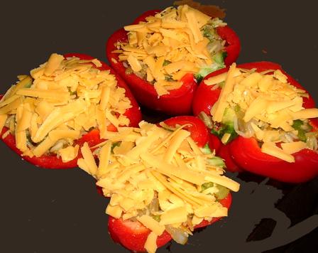  Get ready for a rainbow of flavors with these baked stuffed peppers!