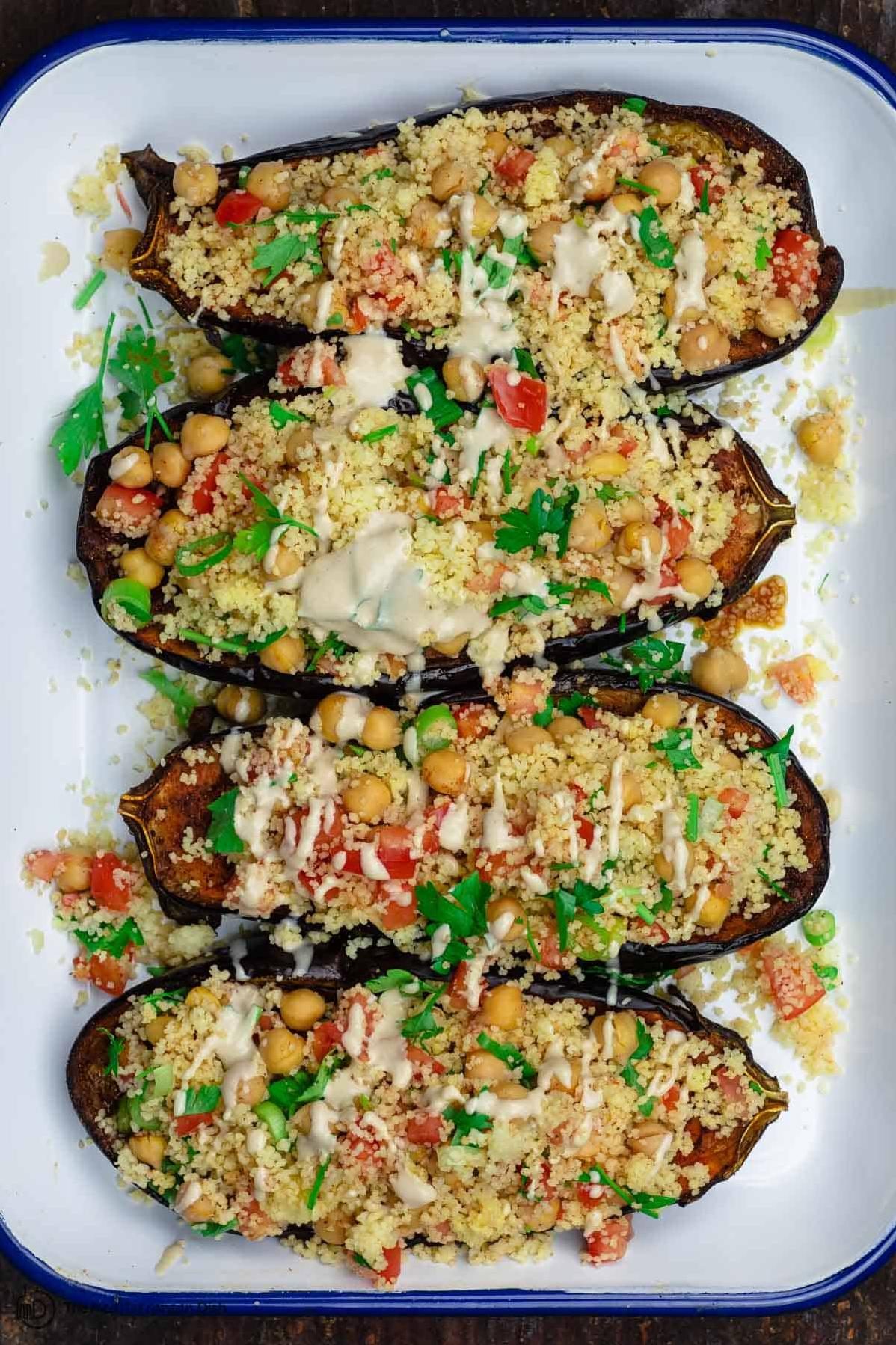  Get ready for a savory adventure with this Vegetarian Stuffed Eggplant recipe!