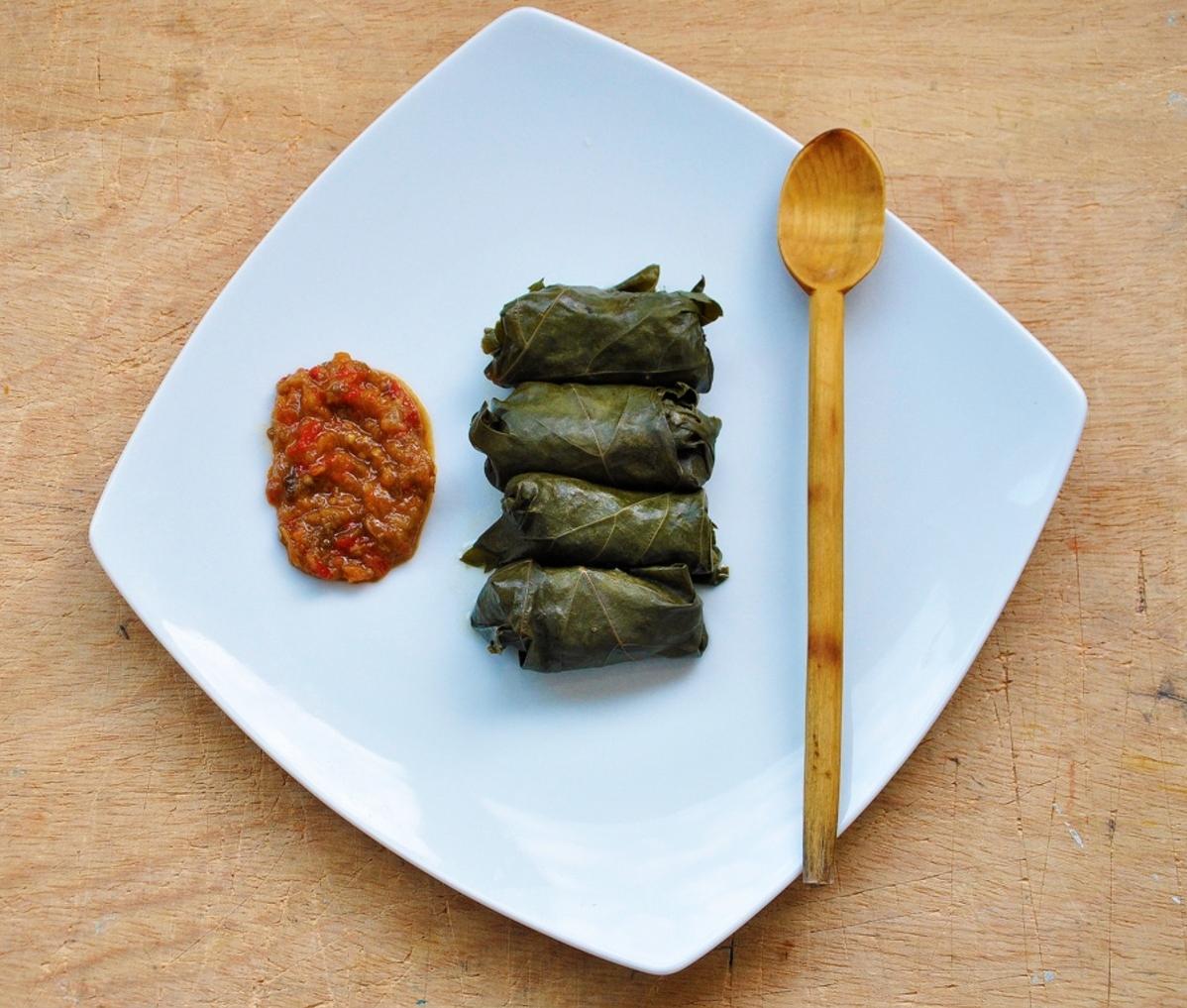  Get ready for these delicious dolmas, stuffed with a mushroom and brown rice filling