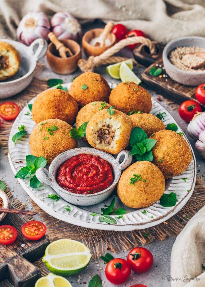  Get ready to experience the crispy and creamy flavors of Baked Sweet Potato Arancini