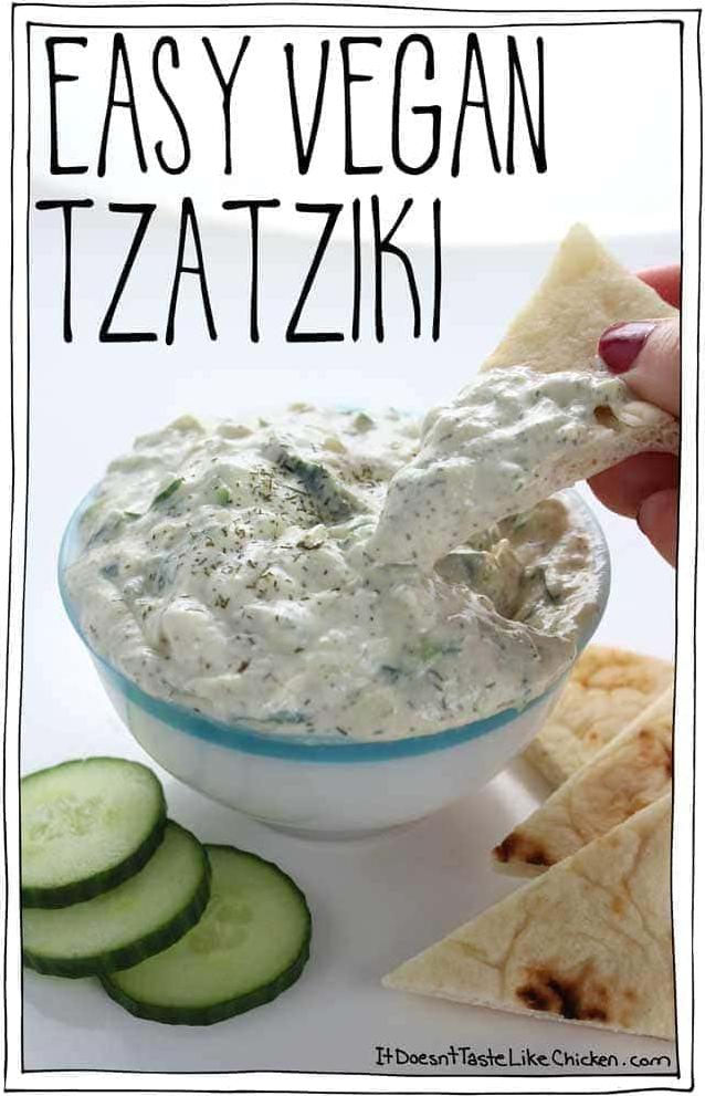  Get ready to snack with a healthy twist with our vegan-inspired Tzatziki.