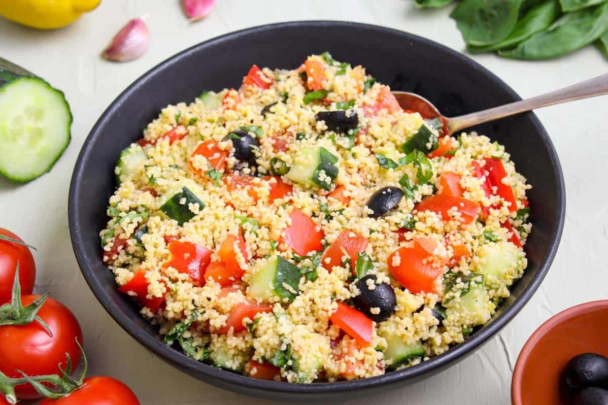  Give your taste buds a treat with this savory and satisfying couscous salad