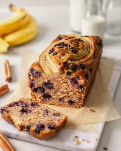 Gluten- Free and Vegan Banana Blueberry Bread