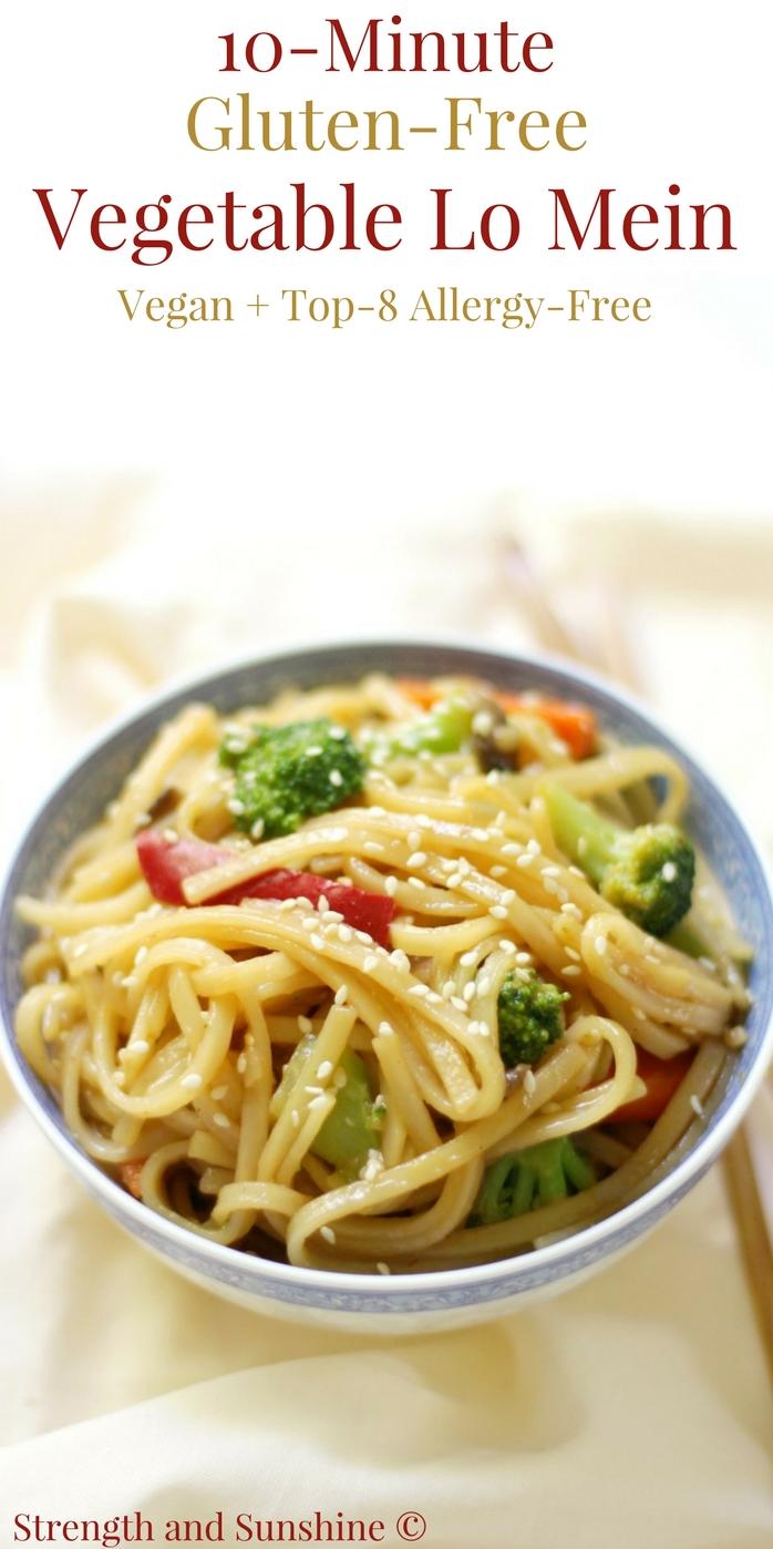  Here's a close-up of the colorful veggies in this chow mein, showing off their natural freshness and unique textures
