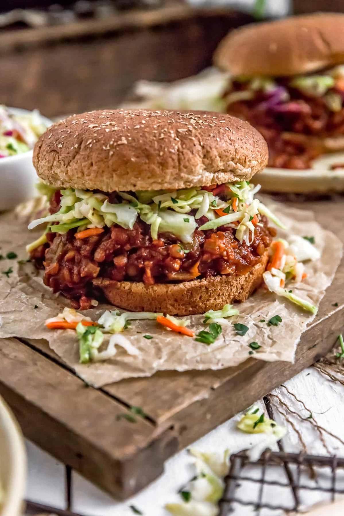  Indulge in the flavors of barbecue sauce, veggies and vegan meat.