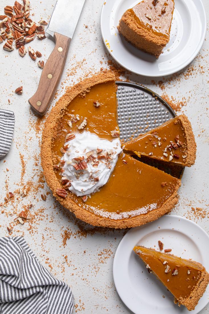  Just looking at this delicious vegan sweet potato pie is making me drool 😋