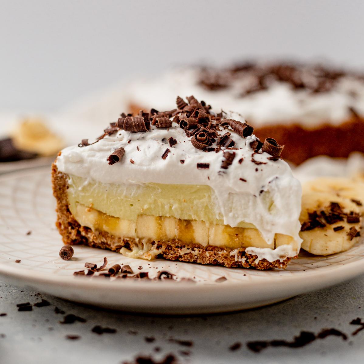  Just one bite and you'll fall head over heels for this vegan banana cream pie.