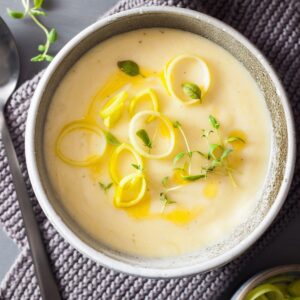 Leek & Potato Soup - Vegan and Prepared in the Thermomix