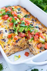 Low Carb Vegetarian Mexican Breakfast Casserole