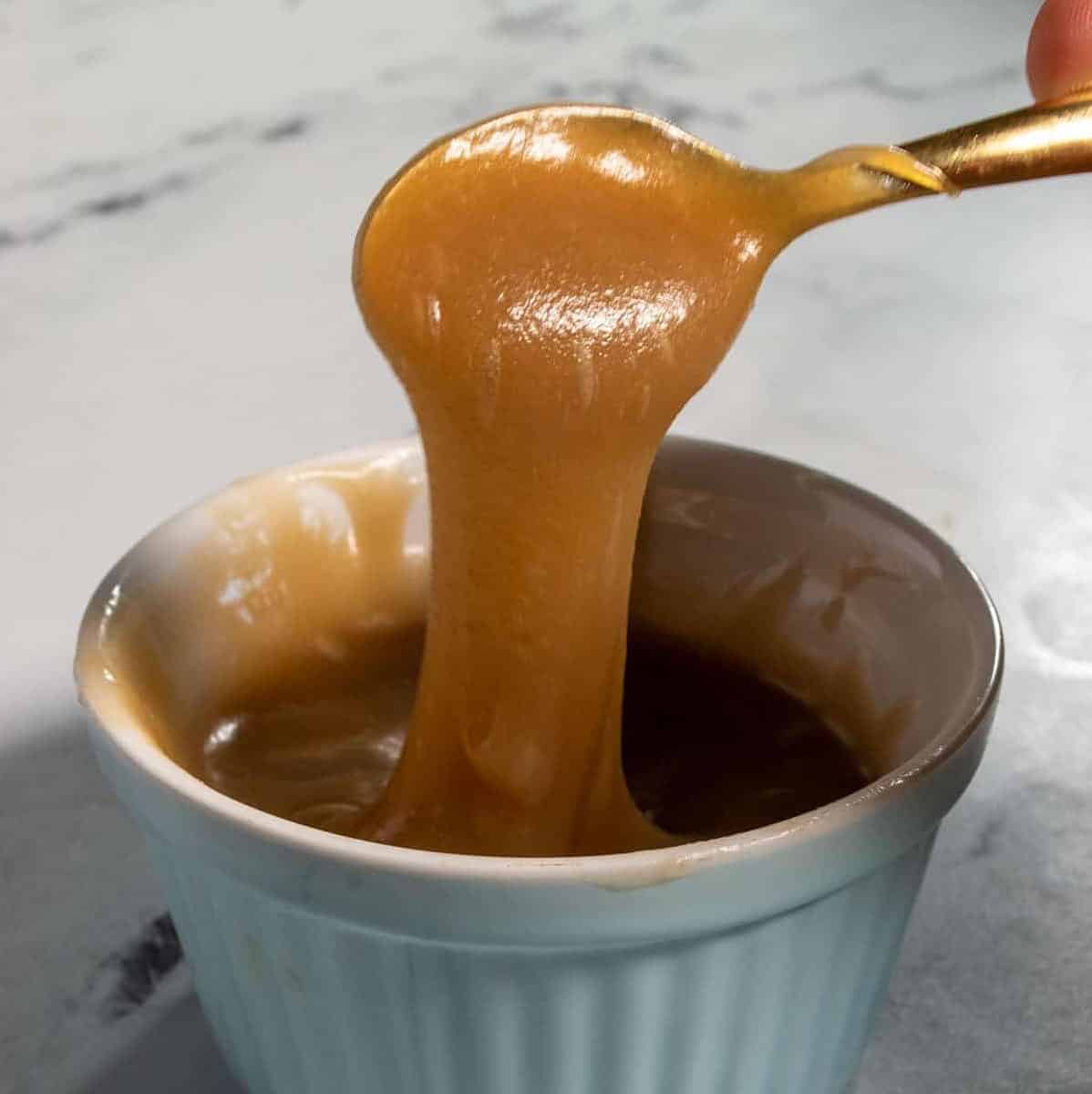  Make your vegan sundaes even more divine with this homemade vegan dulce de leche caramel sauce.