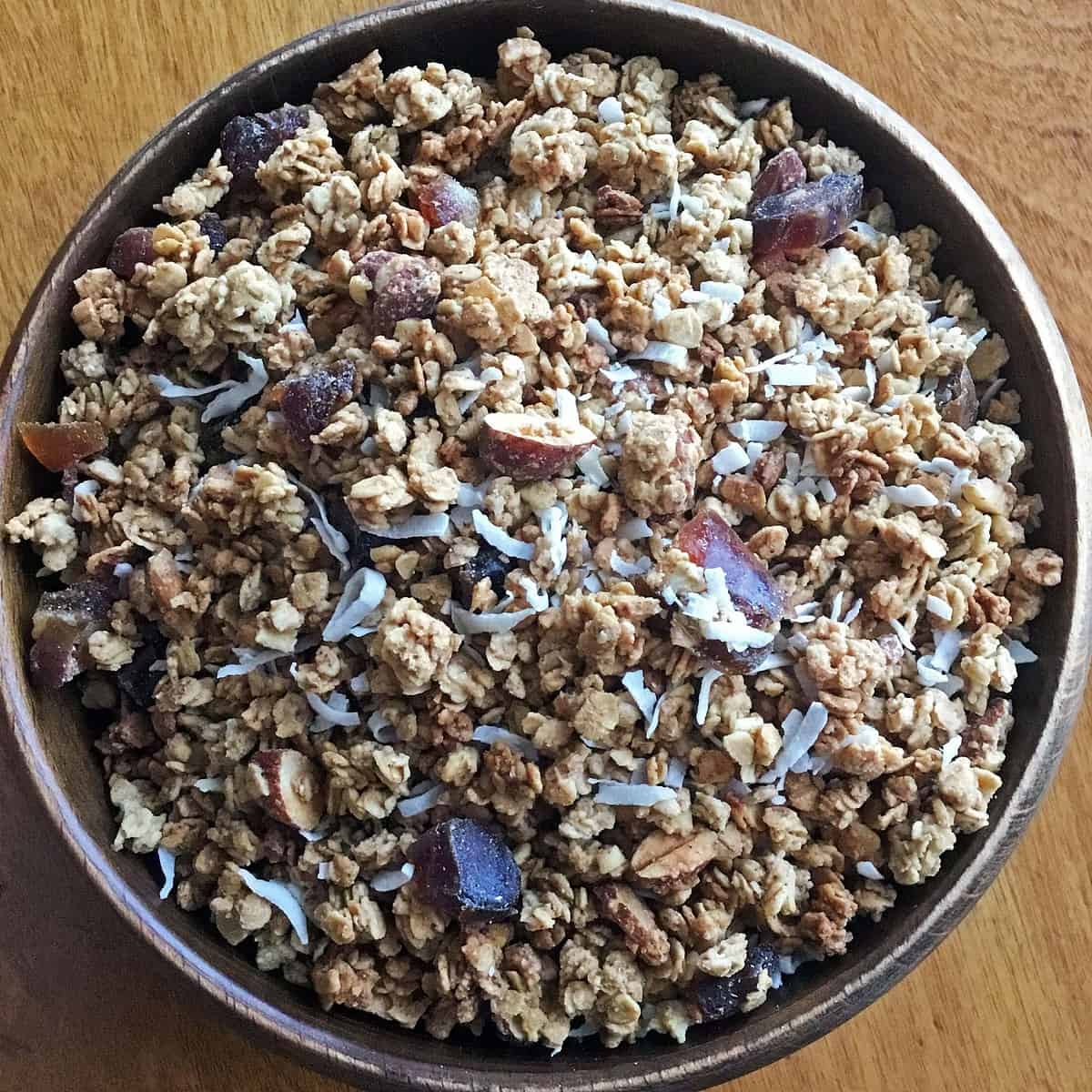 Mediterranean Inspired Baked Granola Cereal (Vegan)