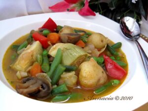 Menestra (Spanish Style Veggie Stew) (Vegan Too..!)