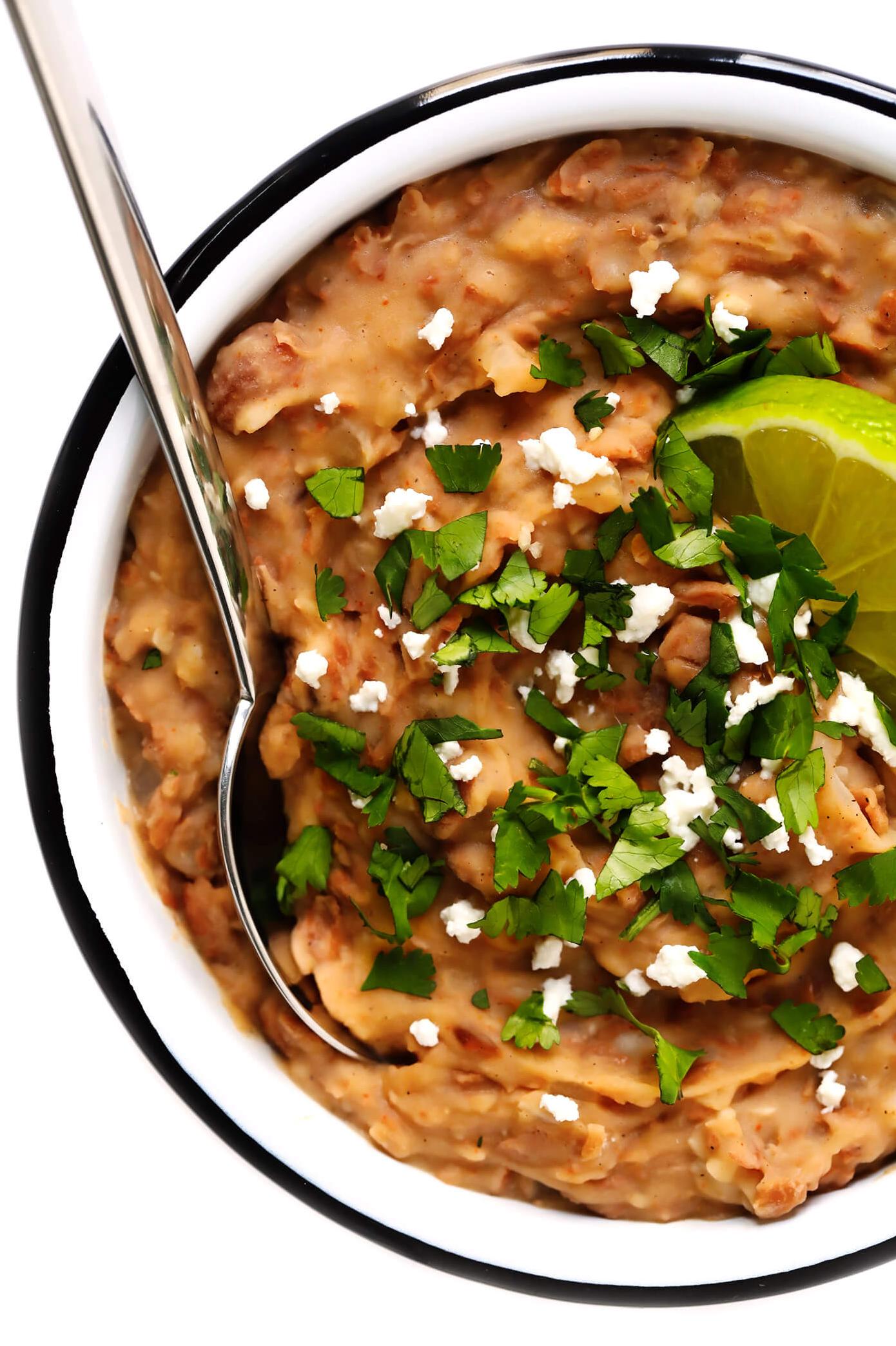  No animals were harmed in the making of these delicious refried beans.