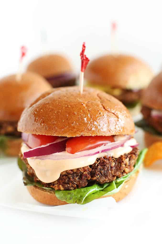 No meat? No problem! These sliders prove that veggie burgers can be just as delicious.