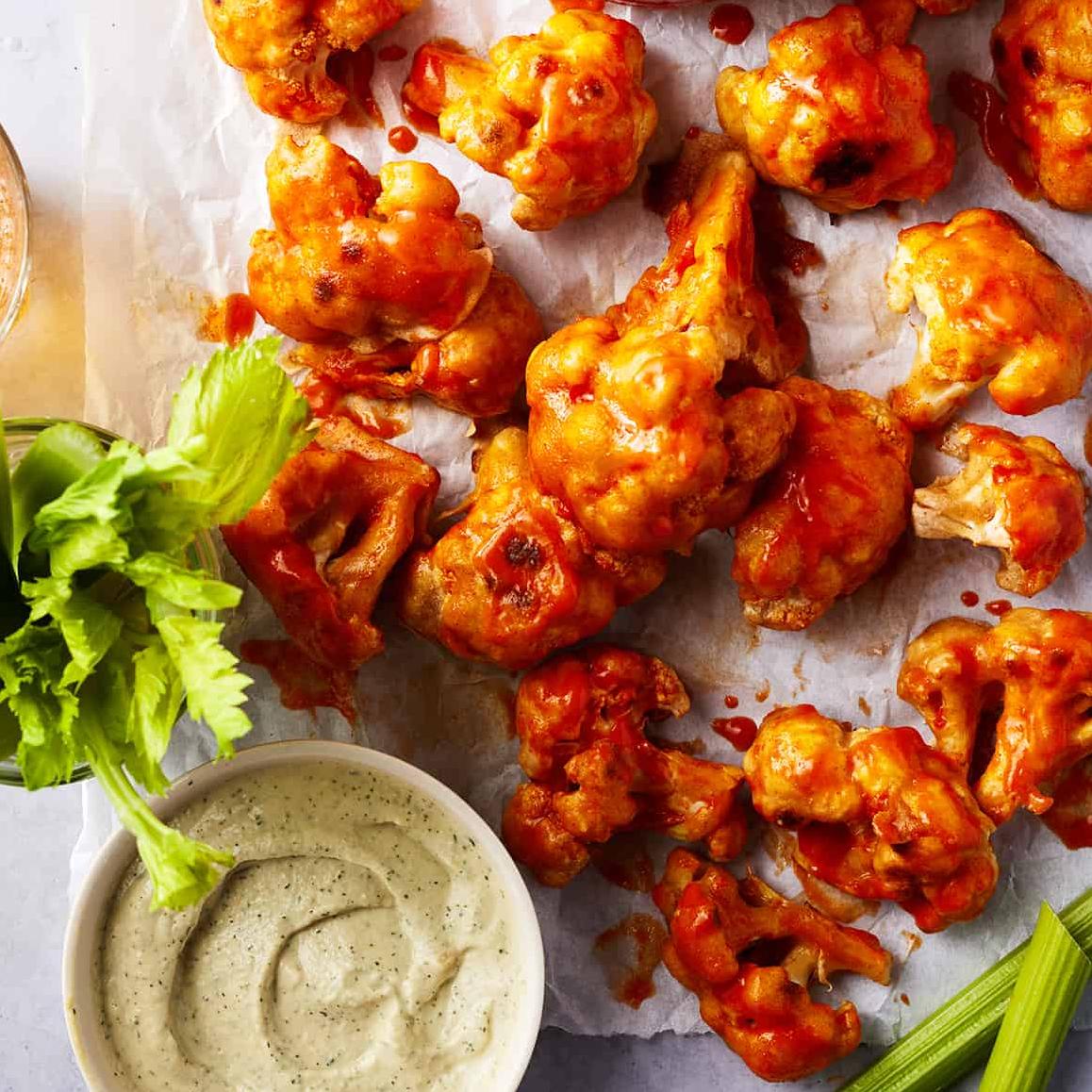  No need to miss out on the Buffalo wing fun—this vegetarian version has all the flavor without the meat.