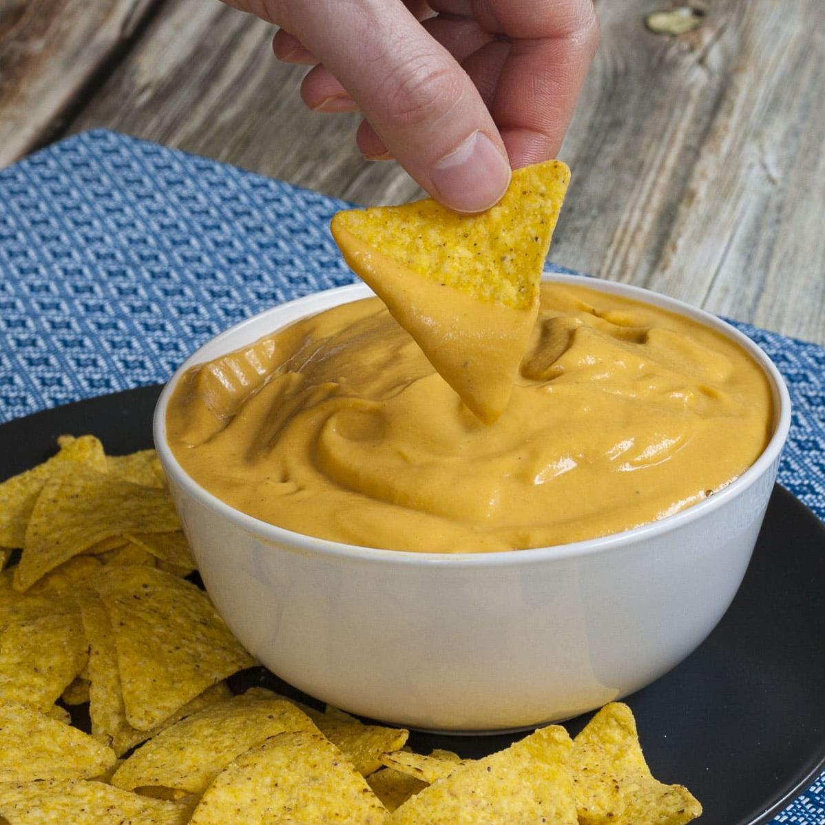  Pair this vegan cheese sauce with your favorite taco recipe for a winning combination.