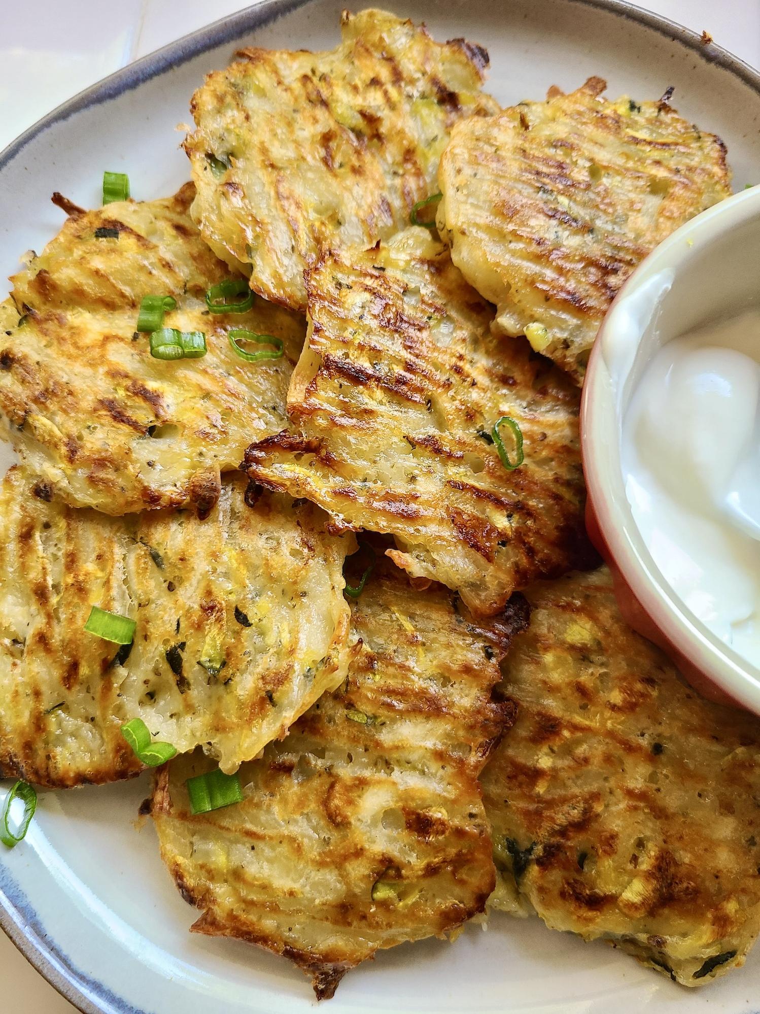  Potato and zucchini combine to make a perfect latke that will melt in your mouth.