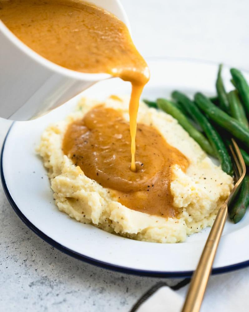  Pour this vegan gravy over your favorite dishes for a flavor explosion!