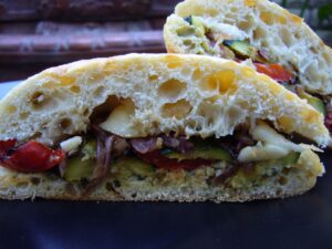 Roasted Vegetarian Sandwich With Brie Cheese (Light)