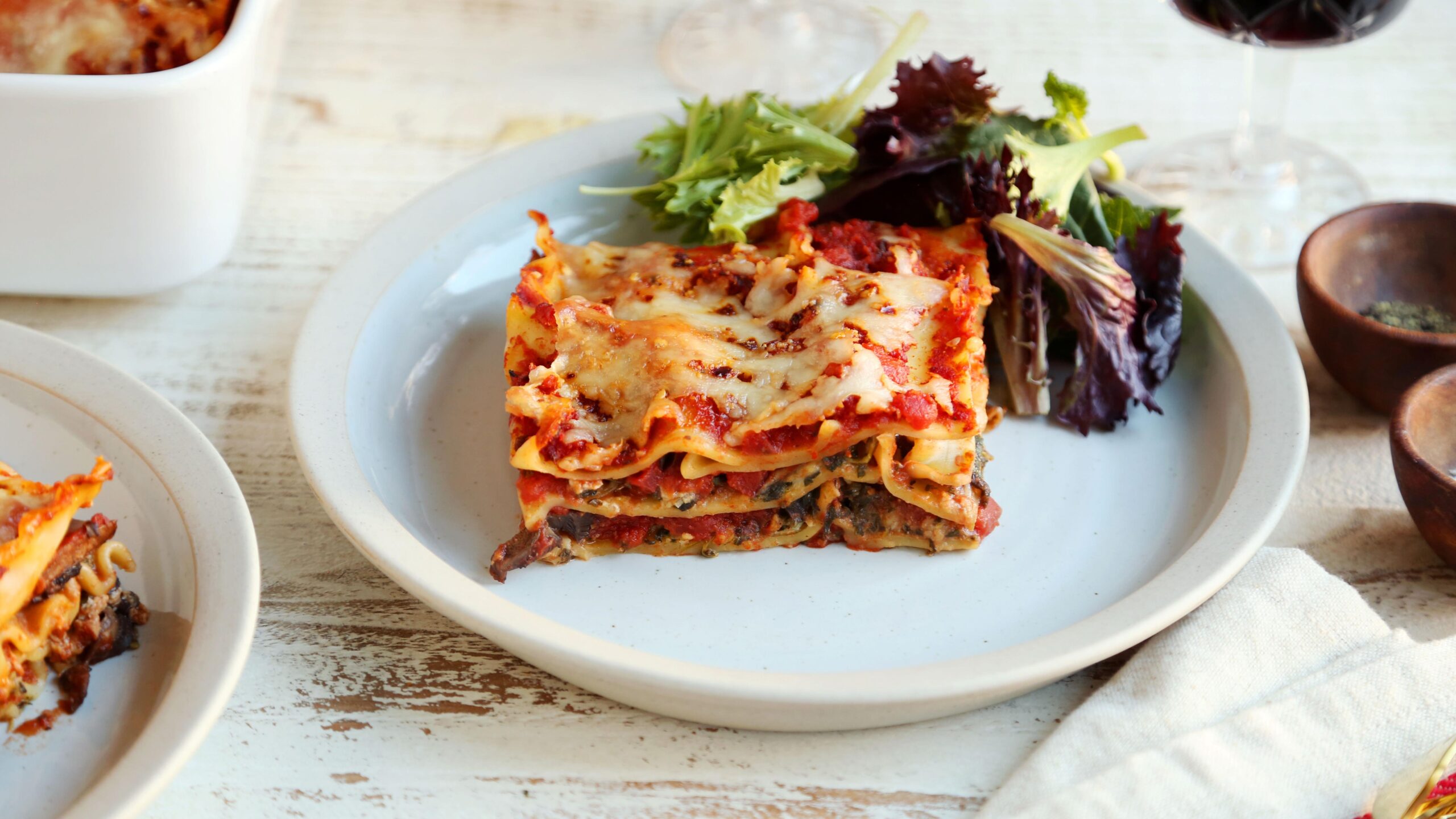  Satisfy your cravings with the ultimate comfort food: Portabella Mushroom lasagna!
