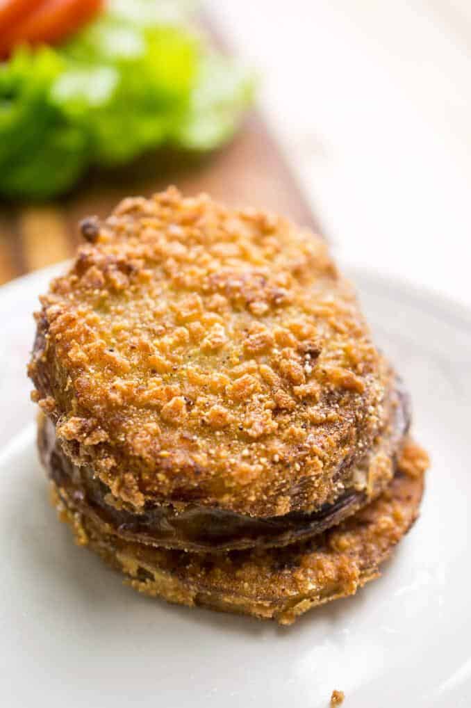  Savory and satisfying, these fried green tomatoes will be a hit among meat-eaters and vegans alike.