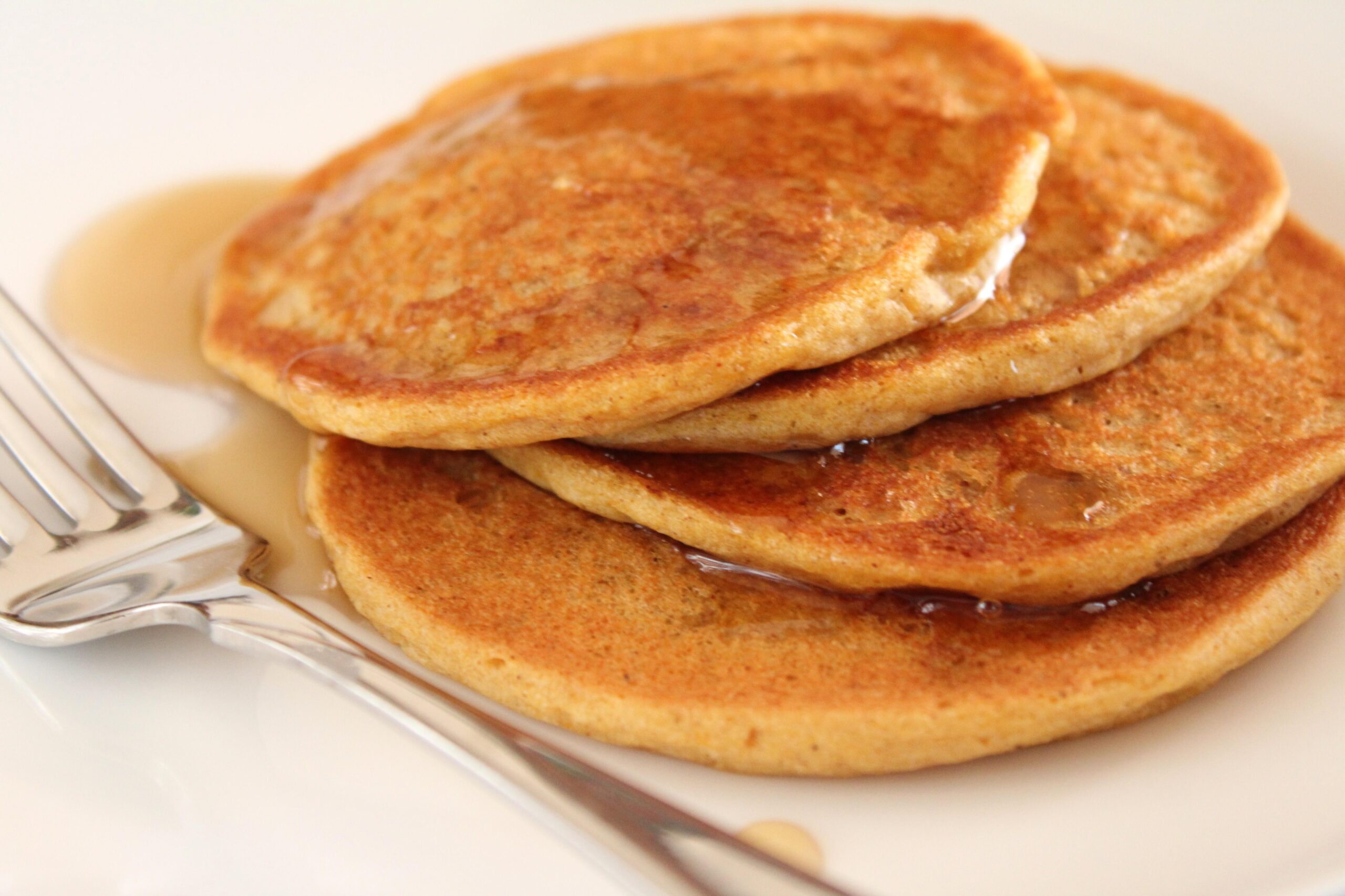  Say goodbye to boring pancakes and hello to a stack of these pumpkin-filled beauties
