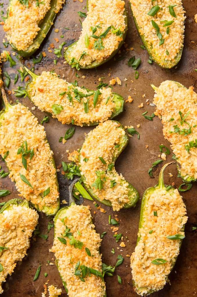  Say hello to your new favorite appetizer: vegan jalapeno poppers.