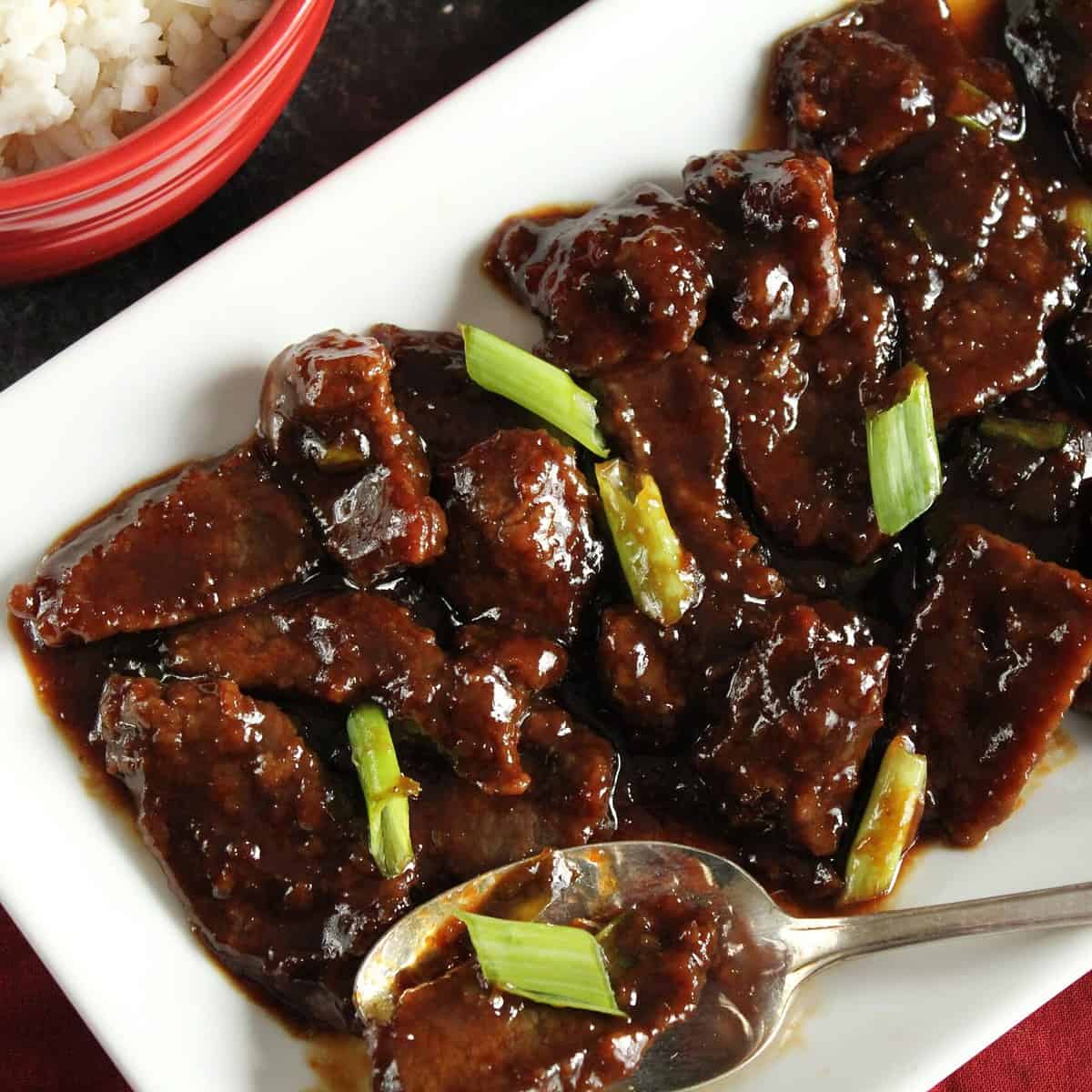  Serve up a bowl of this Mongolian tofu and you're practically transported to a bustling street market in Beijing.
