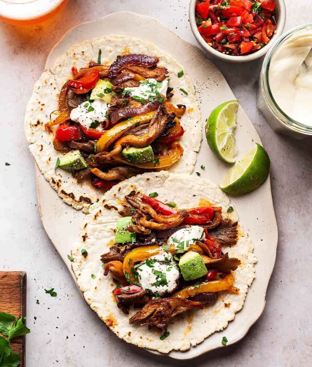  sizzling, colorful, and flavorful fajitas are ready to be served!