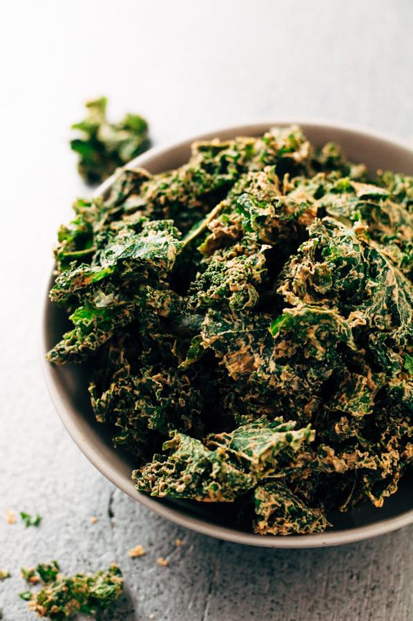  Snack your way to health with these guilt-free kale chips.